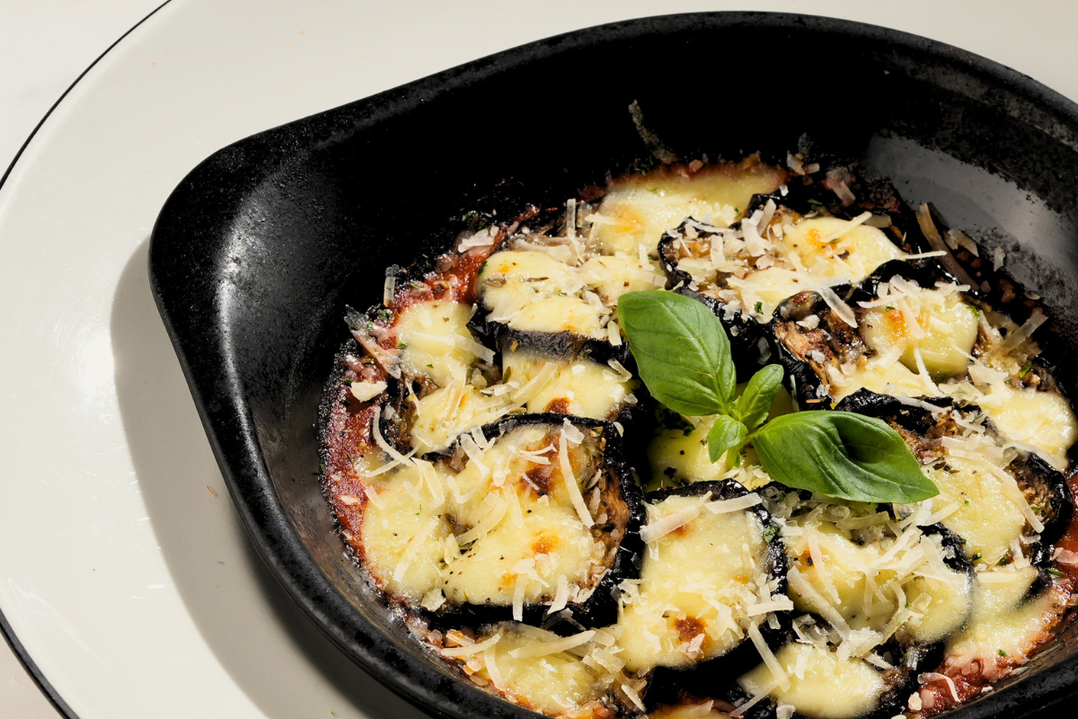 Melanzane+al+Forno+con+Crema+e+Spinachi